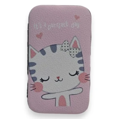 Set Manicure Gatto Kawaii Rosa 6 Pezzi