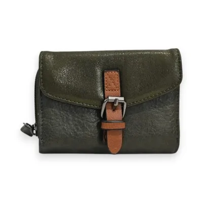 Cartera Compacta Caqui Mélanie Paris