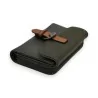 Portefeuille Compact Kaki avec Sangle Camel | Collection Mélanie Paris