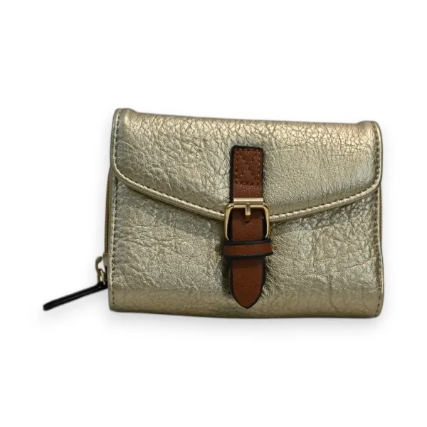 Portefeuille Compact Doré Mélanie Paris