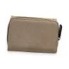 Portefeuille Femme Compact Mélanie Paris Taupe et Or | Mode Tendance