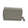 Portefeuille Compact Argenté-Crème Mélanie Paris | Accessoire Élégant & Pratique