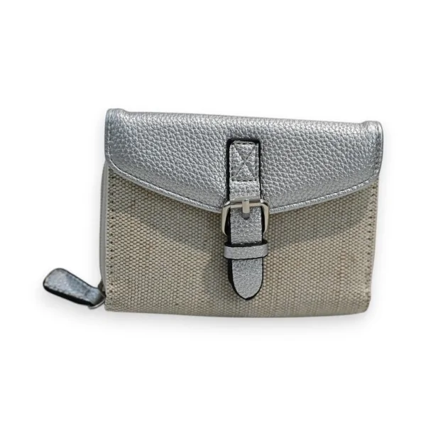 Portafoglio Mélanie Paris Bicolore Argento e Beige