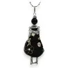 Collier Poupée Articulée Robe Noire | Bijou Fantaisie Élégant et Original
