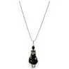 Collier Poupée Articulée Robe Noire | Bijou Fantaisie Élégant et Original