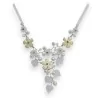 Collar Floral Bohemio Plateado y Marfil