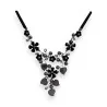 Black Floral Necklace by Ikita Elegance