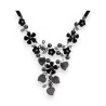 Colar Floral Preto Ikita | Joia Fantasia Elegante para Cerimônias