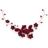 Collar Mariposas Encantadas - Gargantilla Floral Burdeos