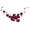 Collana Farfalle Incantate | Girocollo Floreale Bordeaux per Cerimonia