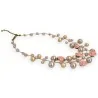 Collana Girocollo Floreale Dorata con Perle e Rose | Gioiello Romantico