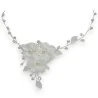 Collier Fleurs en Tissu et Perles pour Mariage | Bijou Fantaisie Élégant