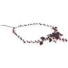 Colar Flora Rubi | Gargantilha Floral Bordô | Joia Elegante para Casamento