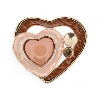 Broche Aimantée Double Cœur...