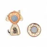 Broche Aimantée Chiot Kawaii Rose Violet - Bijou Mignon | Mode Tendance