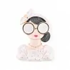 Broche Aimantée Portrait Femme Élégante Style Vintage | Mode Tendance