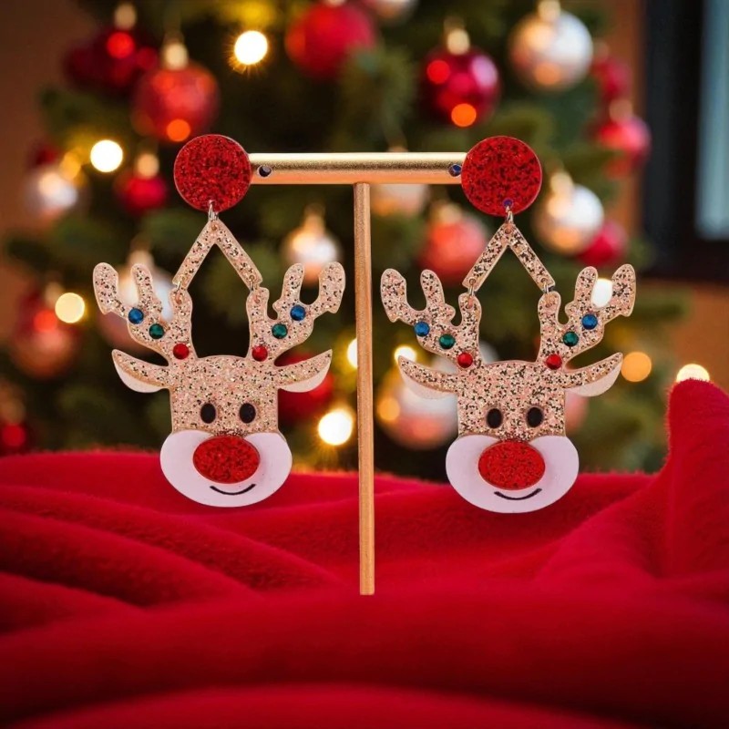 Boucles d'Oreilles Renne de...