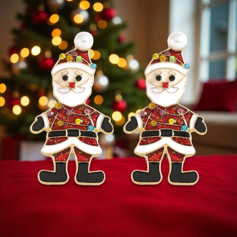 Boucles d'oreilles Père Noël fantaisie