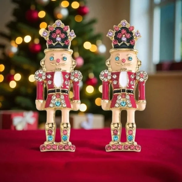 Boucles d'oreilles fantaisie Casse-Noisette de Noël