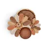 Broche Aimantée Fleurs Tons Caramel et Doré