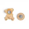 Broche Nounours Aimantée Ourson Émaillé Noir & Doré