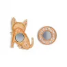 Broche Chien Aimantée Émaillée Gris & Noir | Mode Tendance