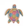 Broche Aimantée Tortue Multicolore | Bijou Marin Pastel
