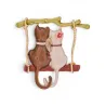 Broche Deux Chats sur Balançoire Aimantée | Mode Tendance