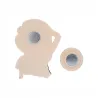 Broche Portrait Femme Aimantée en Résine - Style Urbain | Mode Tendance