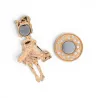 Broche Aimantée Femme Girly - Silhouette Blanche & Dorée