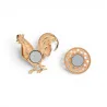 Broche Coq Aimantée Multicolore 5 cm | Mode Tendance