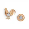 Broche Coq Aimantée Émaillée - Symbole France 5 cm | Mode Tendance