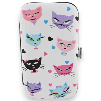 Kit de manicure cabeça de gato multicolorido Kit de manicure cabeça de gato multicolorido