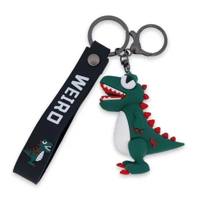 Chaveiro dinossauro verde 3D