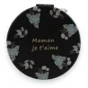 Black pocket mirror "Mom I Love You"