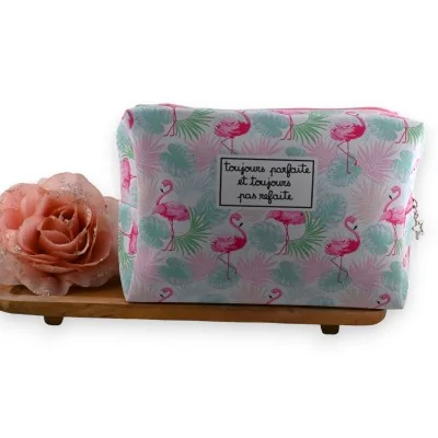 Nécessaire de higiene pessoal flamingo rosa