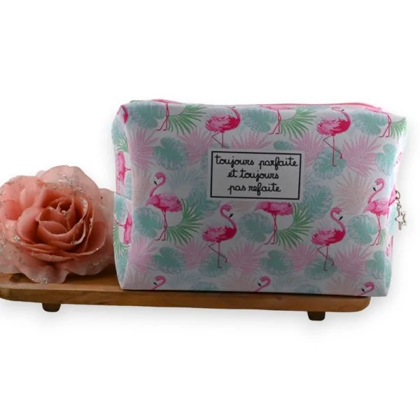 Nécessaire de higiene pessoal flamingo rosa