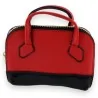 Eleganter Schlüsselanhänger mit Geldbörse in Rot und Schwarz | Trendiges Modeaccessoire