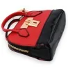 Eleganter Schlüsselanhänger mit Geldbörse in Rot und Schwarz | Trendiges Modeaccessoire