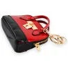 Mini Lackschlüsseltasche | Zweifarbiges Modeaccessoire in Rot & Schwarz