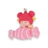 Personnage Dessert Girl derrière un bonbon rose de 5 × 6 cm
